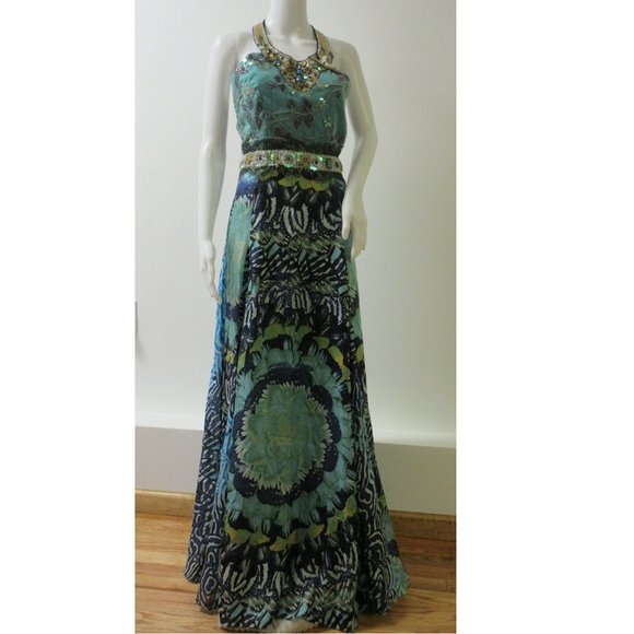 Meghan LA Dresses Meghan La Multicolor Angeles Maxi Embellished